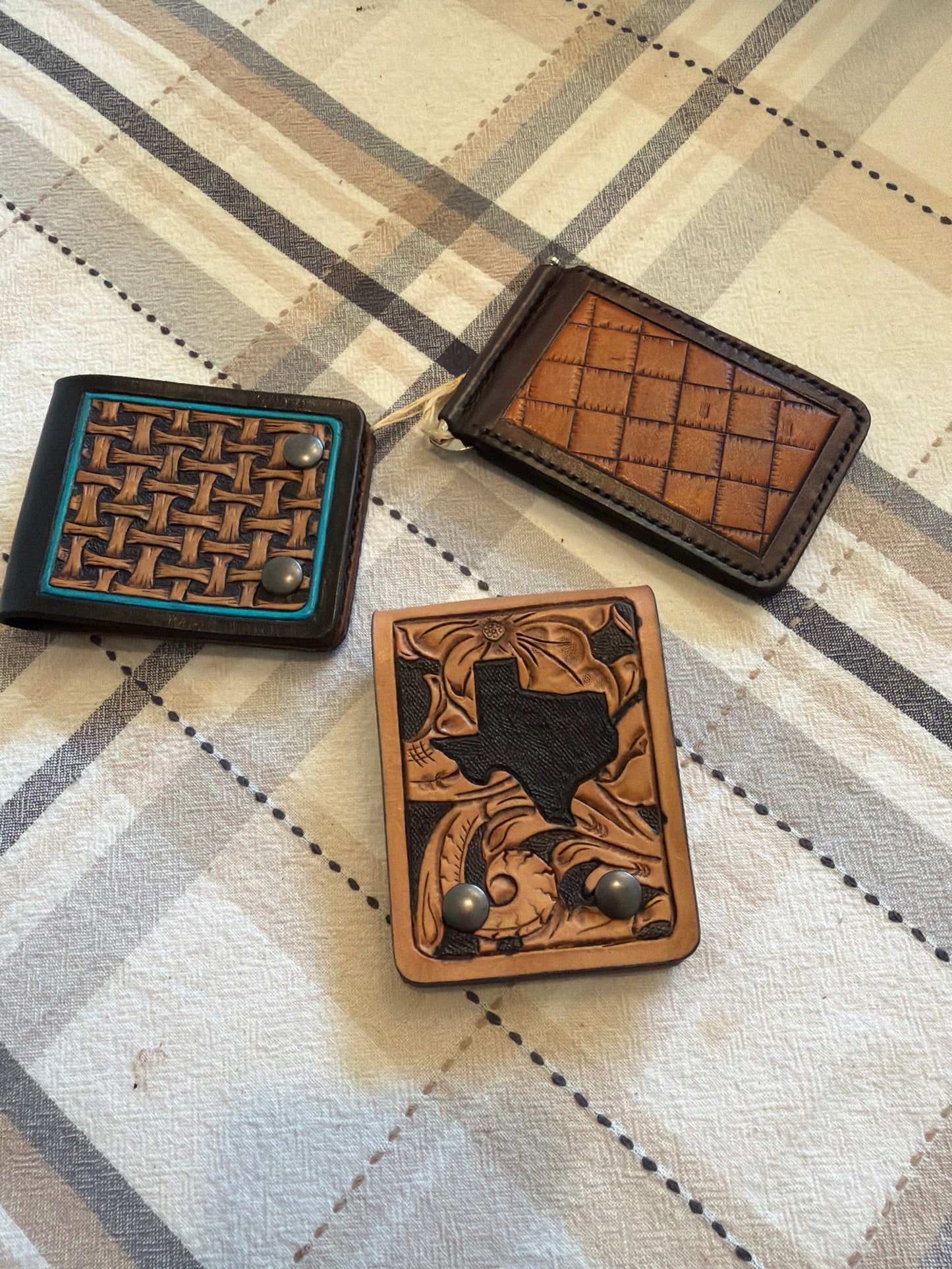 Handmade Leather Folding Wallet